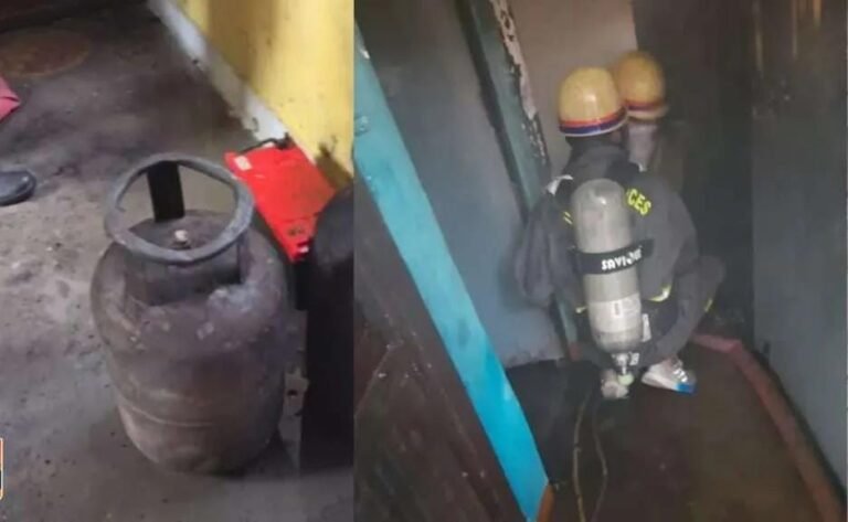 इनवर्टर की बैटरी फटने से लगी फ्लैट में भीषण आग