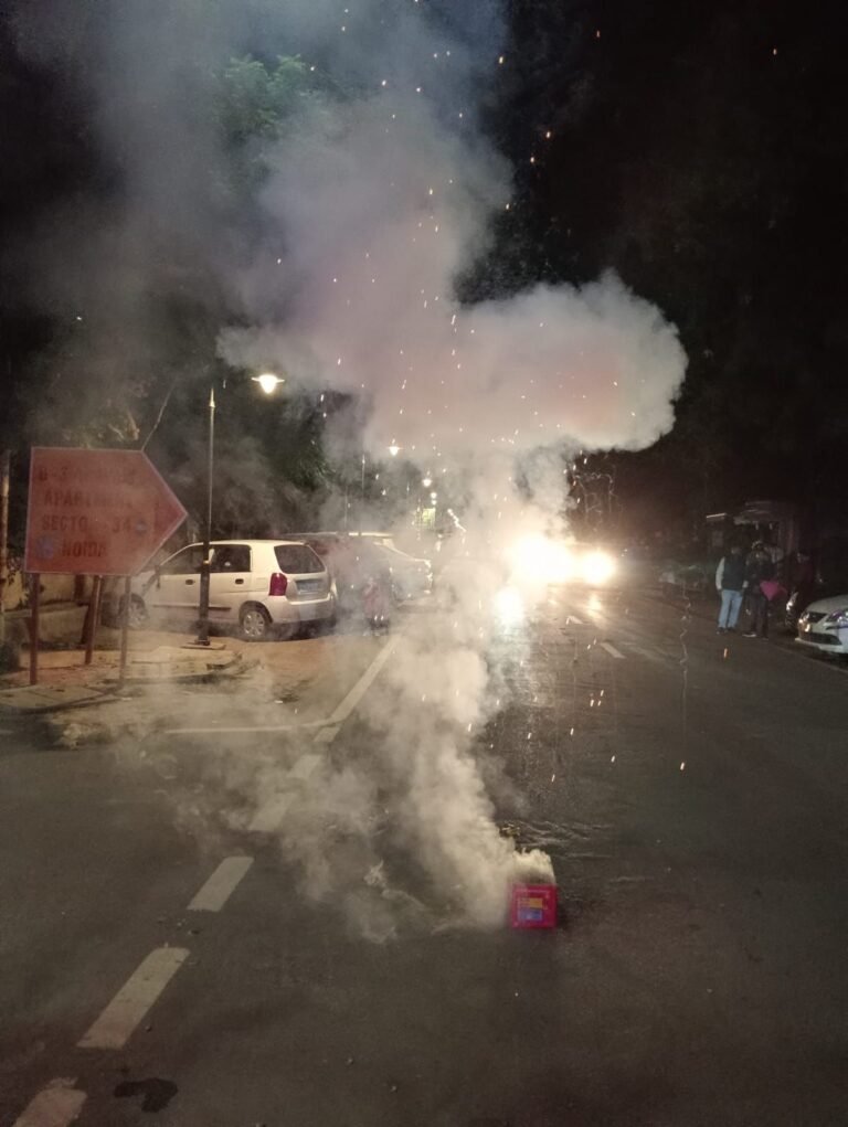 Noida में हर्ष आतिशबाजी पर रोक लगाये जाने की माँग