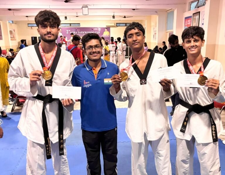 राष्ट्रीय ताइक्वांडो चैंपियनशिप में प्रज्ञान पब्लिक स्कूल जेवर के छात्रों ने जीते तीन स्वर्ण पदक
