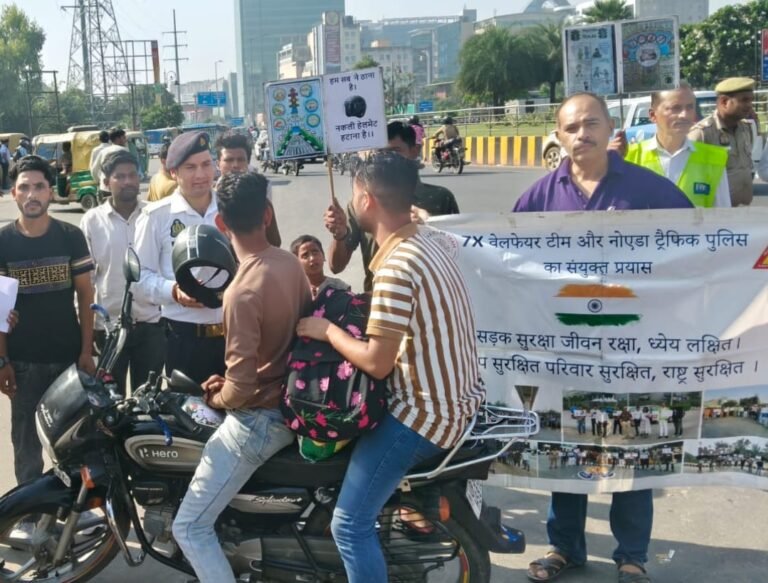 Noida :हेलमेट को नजरअंदाज न करने की अपील