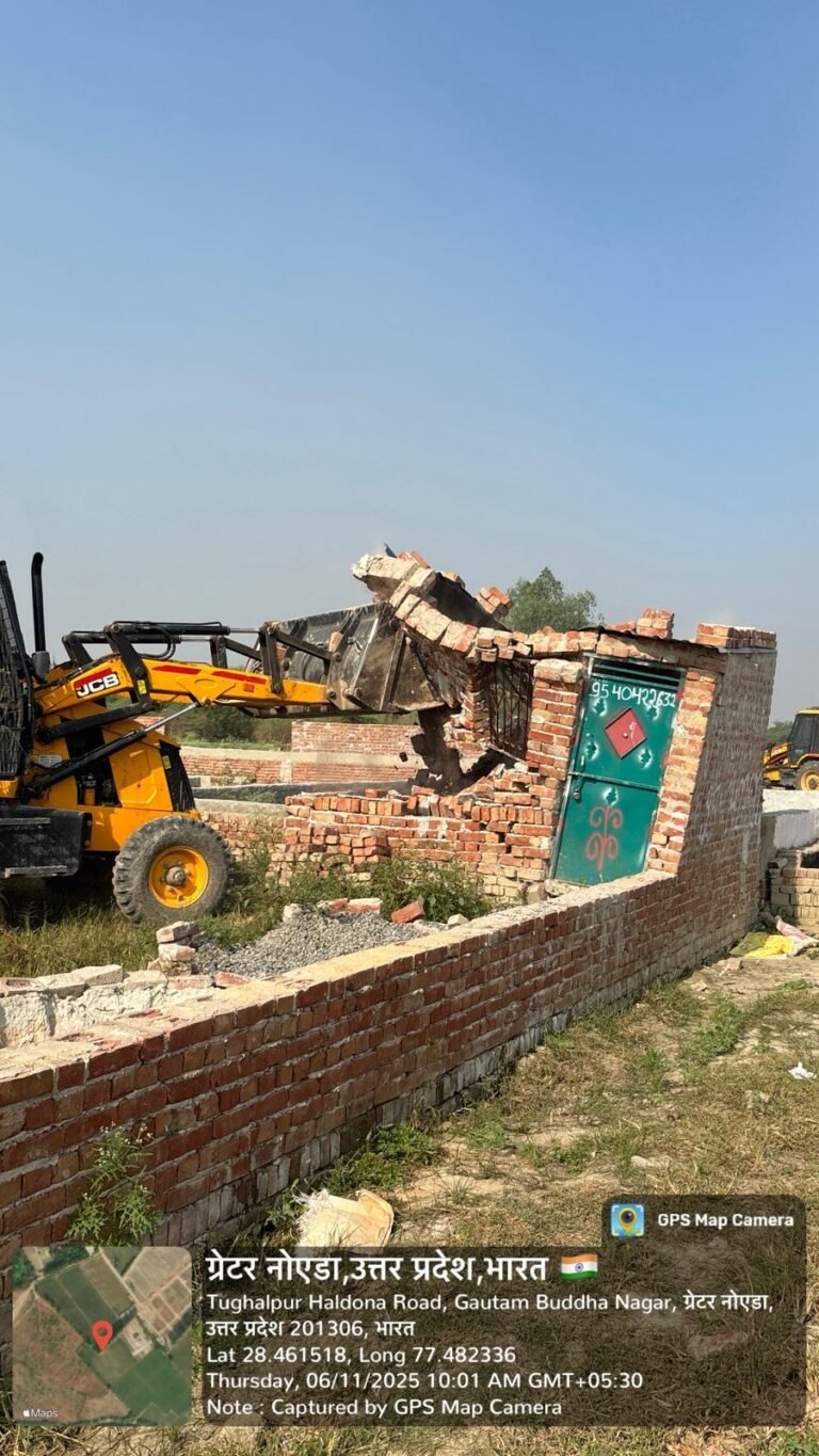 Greater Noida Authority का डूब क्षेत्र में एक्शन,40 हजार वर्ग मीटर जमीन अतिक्रमण मुक्त